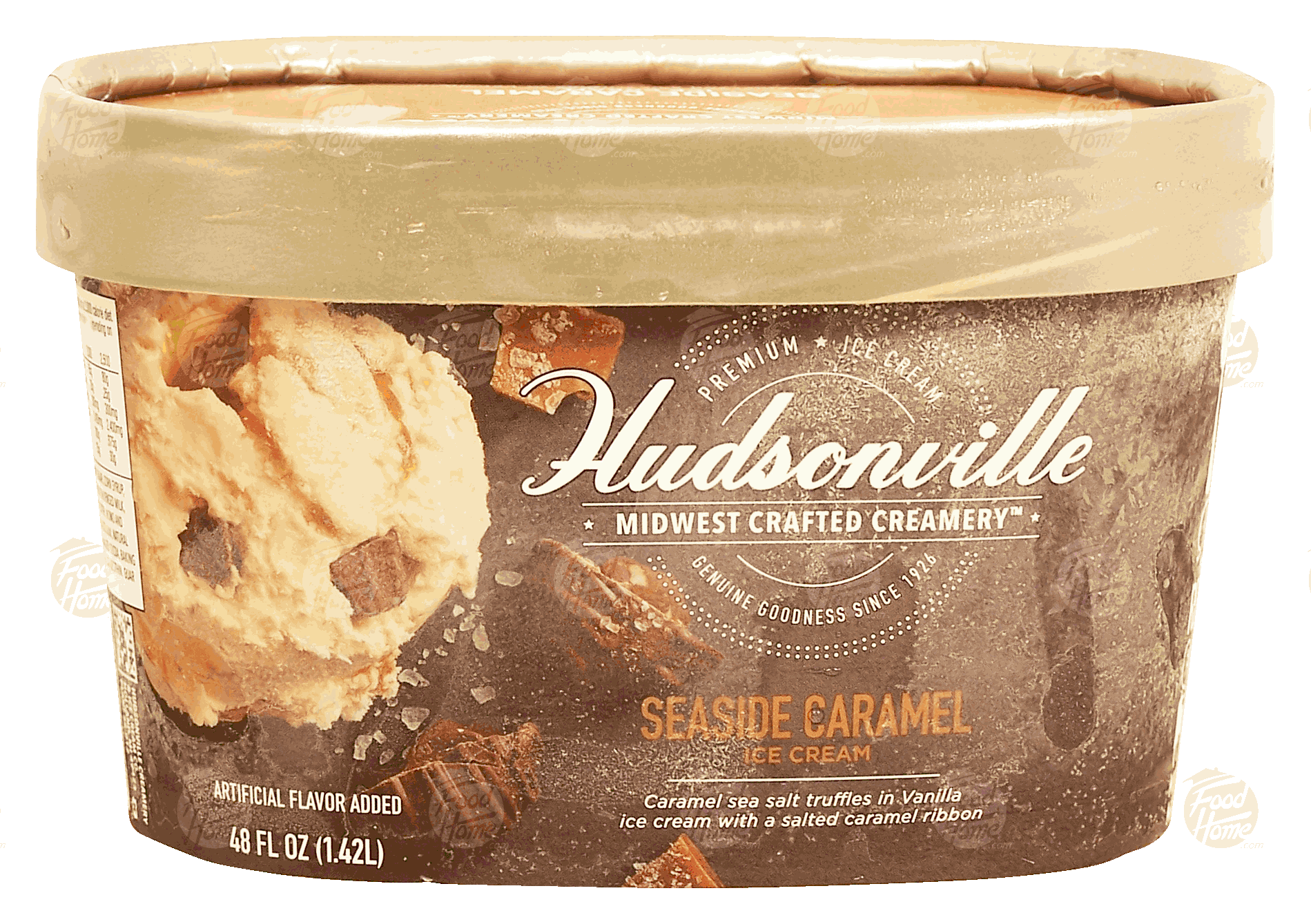 Hudsonville Midwest Crafted Creamery seaside caramel ice cream, vanilla Full-Size Picture